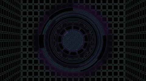 Virtual round backlit part. Stock-Illustration
