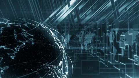 Virtual screen background turquoise LOOP Video stock 84729921