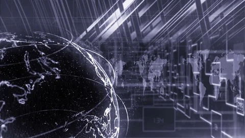 Virtual screen background violet LOOP Stock Footage 84729841