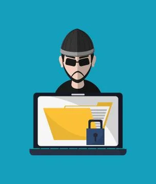 Virtual security system icons image 스톡 일러스트