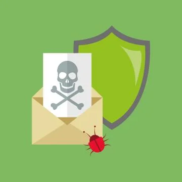 Virtual security system icons image 스톡 일러스트