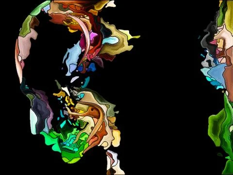 Virtual Self Fragmentation Stock Illustration