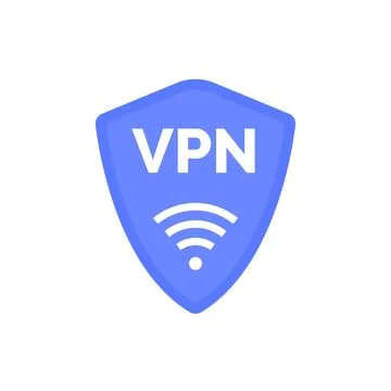 Virtual server vpn network line icon. Wifi private protect vector access safe Stock Illustration