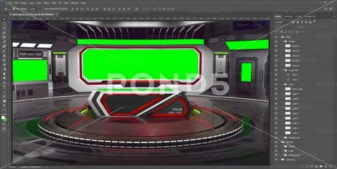 Virtual Set 115 For Photoshop PSD Template