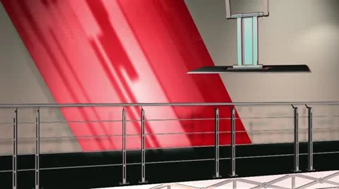 Virtual Set 12 - Balcony Newsroom Studio Background Shot Stock Footage