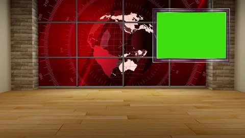 Virtual Set Movable Red Glob,Campas &amp; Plasma With 3D Background 35 Stock Footage 137375141