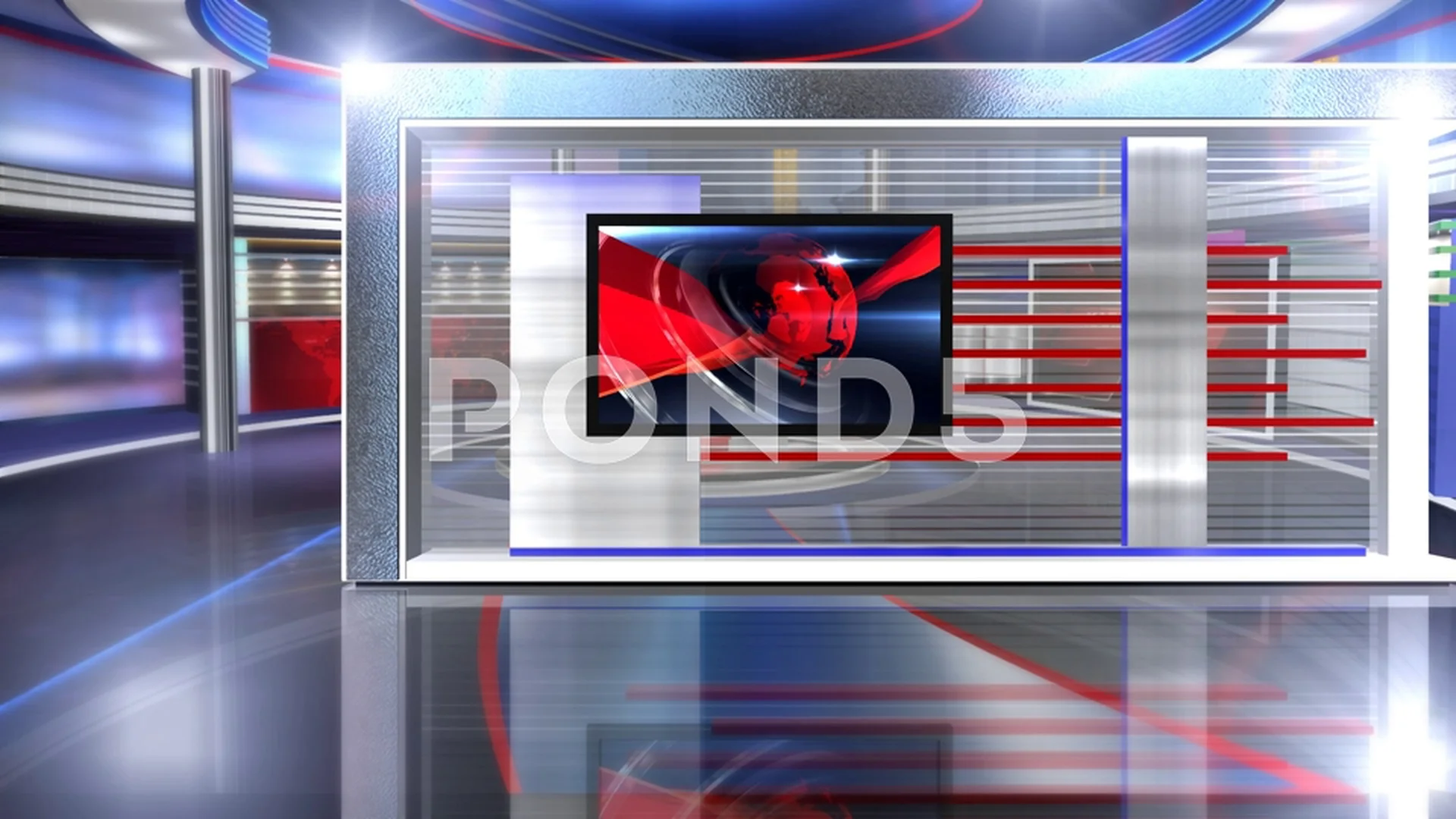 virtual set news long | Stock Video | Pond5