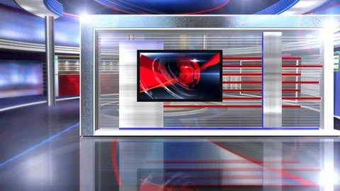Virtual set news long Stock-Footage 79096009