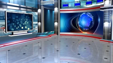 Virtual set studio for chroma footage Stock-Footage 72665888