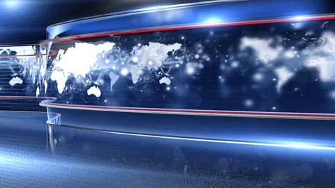 Virtual set studio for chroma footage Video stock 72764704