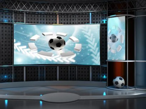 Virtual set studio tv chroma Stock Illustration
