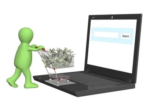 Virtual shopping Illustrazione stock