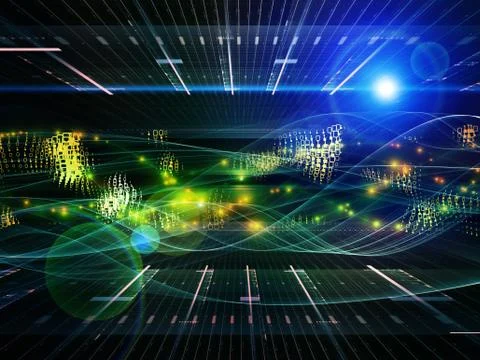 Virtual Sine Wave Stock Illustration