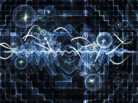 Virtual Sine Waves Stock Illustration