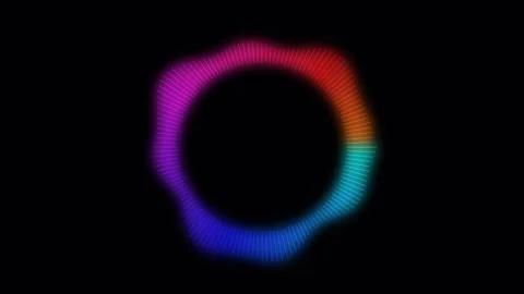 Virtual Sound Reactive Neon Spectrum Abstract Background Seamless Loop 4K Stock Footage 328313756
