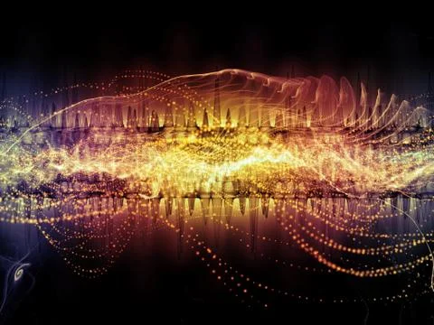 Virtual Sound Wave Stock Illustration