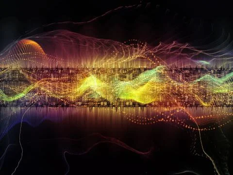 Virtual Sound Wave 库存插图