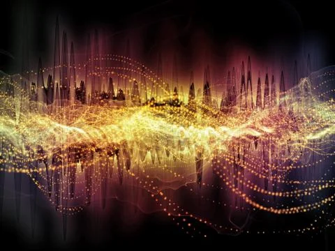 Virtual Sound Wave Stock Illustration