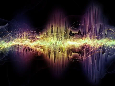 Virtual Sound Wave Stock Illustration