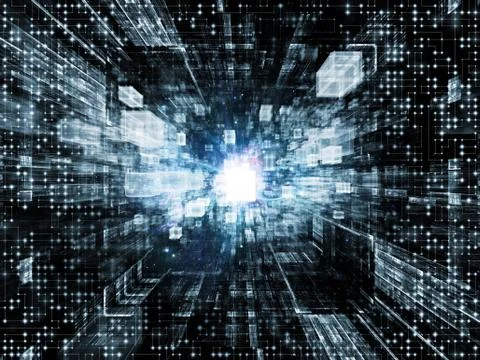 Virtual Space Abstraction Stock Illustration