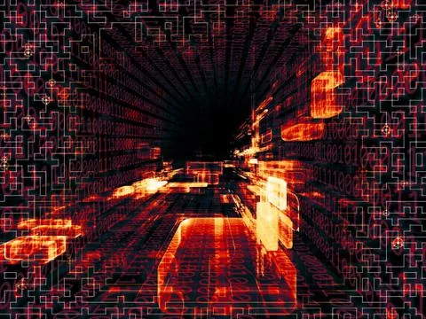 Virtual Space Abstraction Stock Illustration