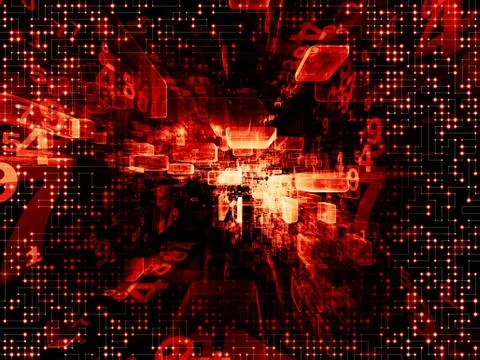 Virtual Space Abstraction Stock Illustration