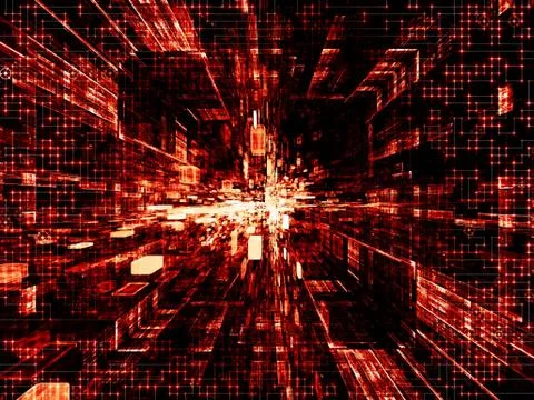 Virtual Space Abstraction Illustrazione stock