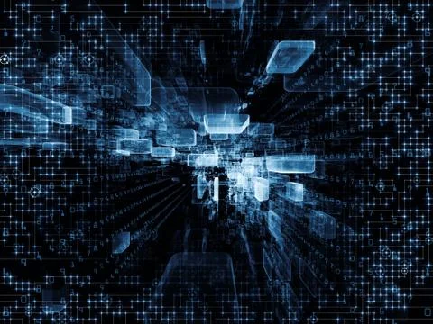 Virtual Space Abstraction Illustrazione stock