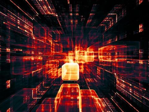 Virtual Space Abstraction Illustrazione stock