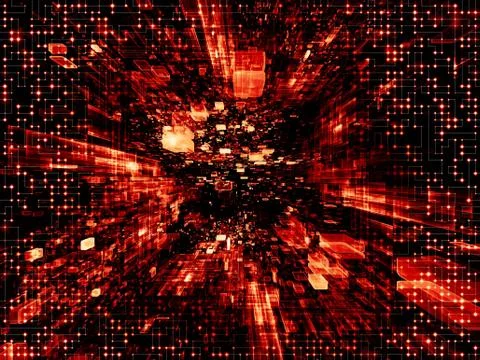 Virtual Space Abstraction Stock Illustration