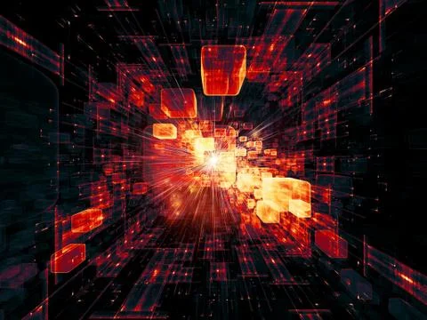 Virtual Space Abstraction Stock Illustration