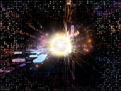 Virtual Space Abstraction Stock Illustration