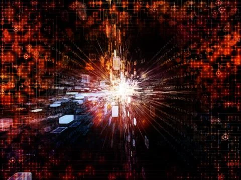 Virtual Space Abstraction Stock Illustration