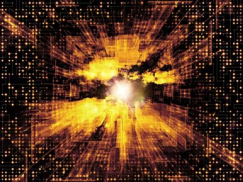 Virtual Space Abstraction Stock Illustration