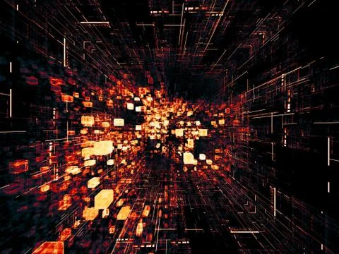 Virtual Space Abstraction Stock Illustration