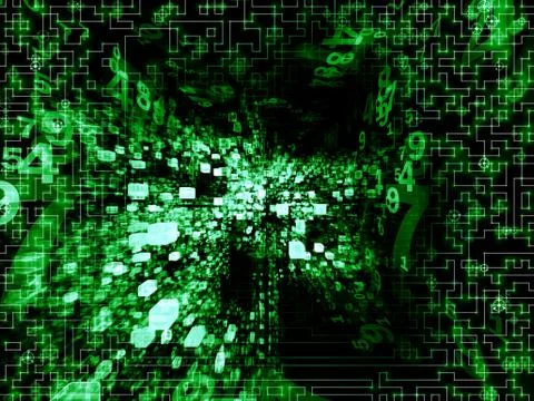 Virtual Space Abstraction Stock Illustration