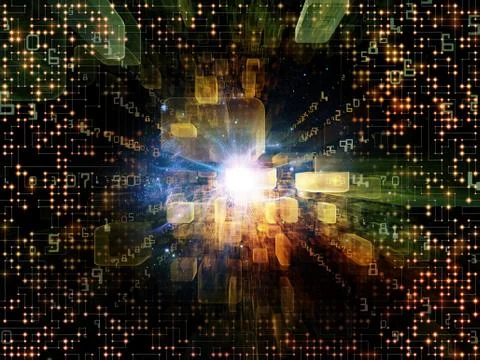 Virtual Space Abstraction Stock Illustration