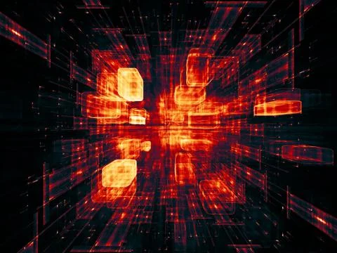 Virtual Space Abstraction Stock Illustration