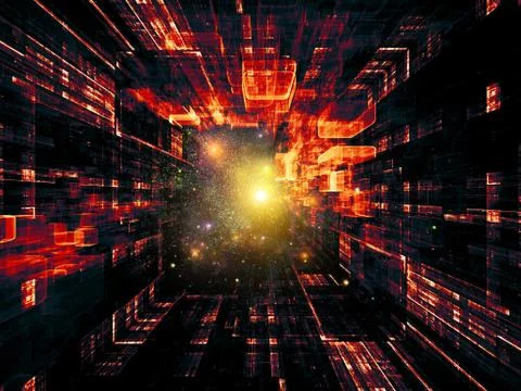 Virtual Space Abstraction 스톡 일러스트