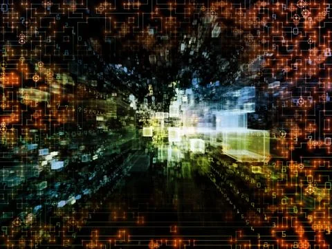 Virtual Space Abstraction Stock Illustration