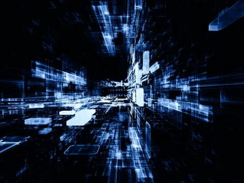 Virtual Space And Beyond Illustrazione stock