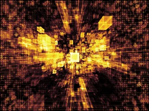 Virtual Space And Beyond Illustrazione stock