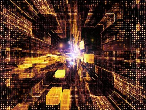 Virtual Space And Beyond Stock Illustration