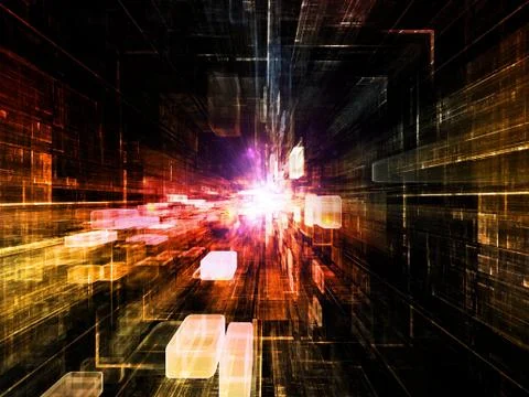 Virtual Space And Beyond Stock Illustration