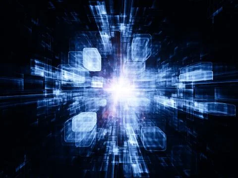 Virtual Space And Beyond Illustrazione stock