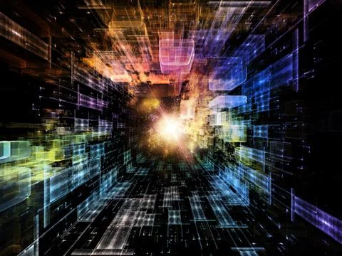 Virtual Space And Beyond Illustrazione stock