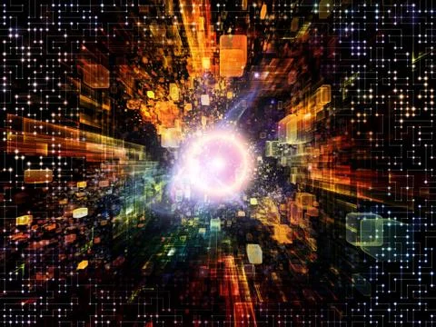 Virtual Space Backdrop Stock Illustration