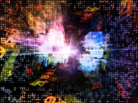 Virtual Space Backdrop 스톡 일러스트