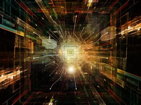 Virtual Space Backdrop Stock Illustration