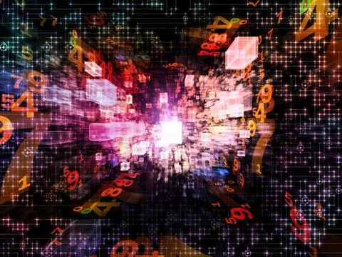 Virtual Space Backdrop 스톡 일러스트